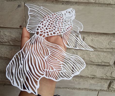 Papercut Fish 3 Steps With Pictures Instructables
