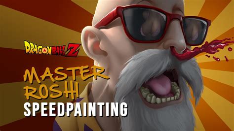 Master Roshi Nose Bleeding Speed Painting Youtube
