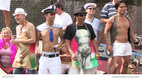 gay pride canal parade amsterdam stock video footage 8956030