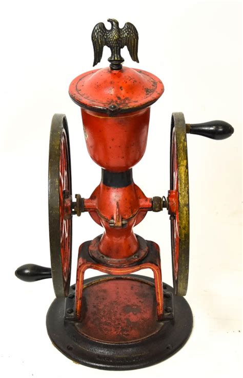Sold Price Antique Cast Iron And Painted Coffee Grinder February 6
