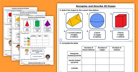 Recognise And Describe 3d Shapes Homework Extension Year 3 Properties