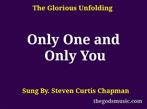 Only One And Only You Christian Song Lyrics
