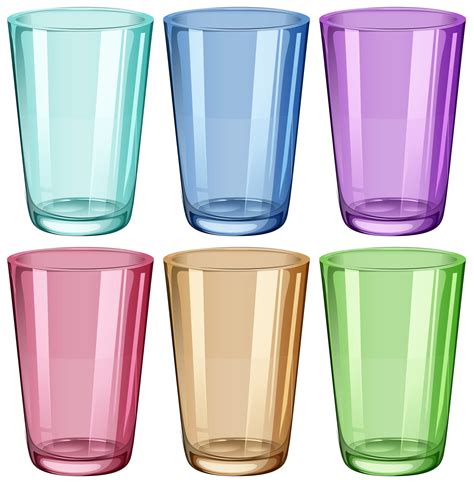 Clear Drinking Glasses 292675 Vector Art At Vecteezy
