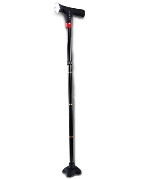Folding Walking Stick With Mp3 Handle Smart Cane With Auto Fall Alarm