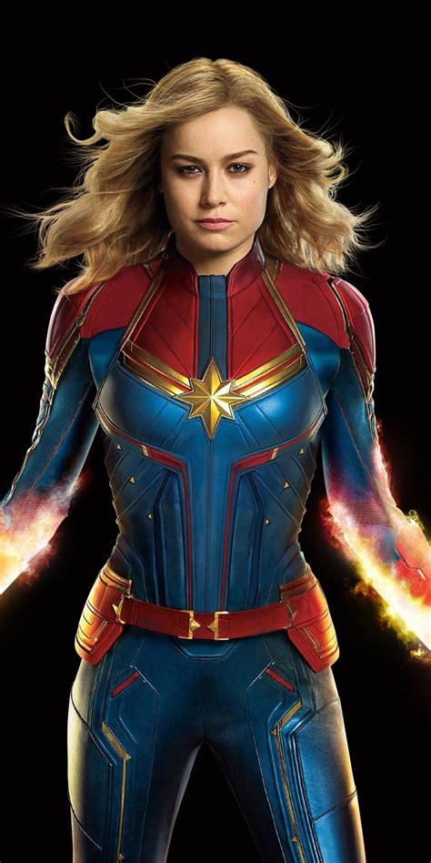 Download 1080x2160 Wallpaper Fan Art Brie Larson Superhero Captain