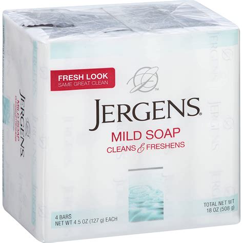 Jergens Mild Bath Soap 45 Ounce Bars 4 Count Pack Of