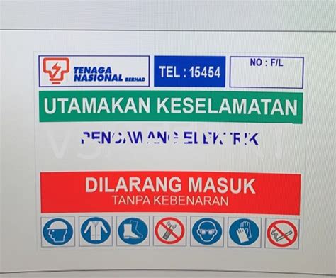 Safety Signage Tnb Signboard Selangor Malaysia Kuala Lumpur Kl Puchong Supplier Suppliers