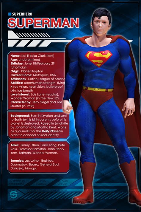 Superman Character Profile By Sandmarine On Deviantart