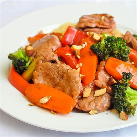 The food is covered with water and put in a covered ceramic jar, and is then steamed for several hours. Stir Fried Chinese Pork Tenderloin - a great quick & easy ...