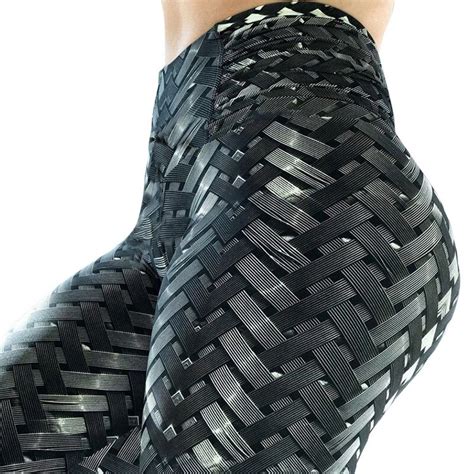 Hot Yoga Pants Sport Leggings Weaving Printed Tie Women Fitness Workout