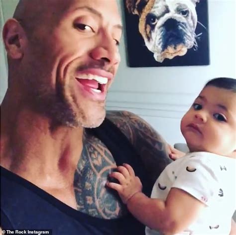 dwayne the rock johnson serenades his daughter tiana gia on her 6 month birthday daily mail