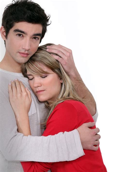 Man Comforting His Girlfriend Stock Photo Image Of Couple