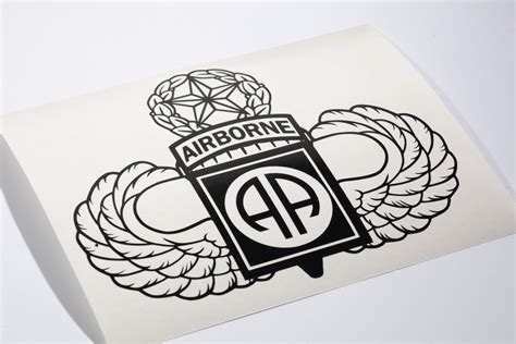 82nd Airborne Div Patch And Airborne Master Badge Decal Other Colors