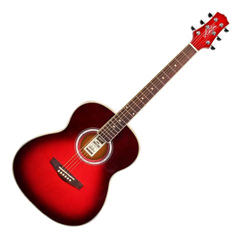 Ashton Om24 Acoustic Guitar Transparent Red At
