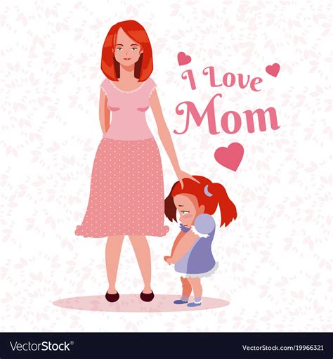 Happy Mothers Day Cartoon Royalty Free Vector Image