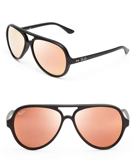 Lyst Ray Ban Matte Mirrored Aviator Sunglasses In Black