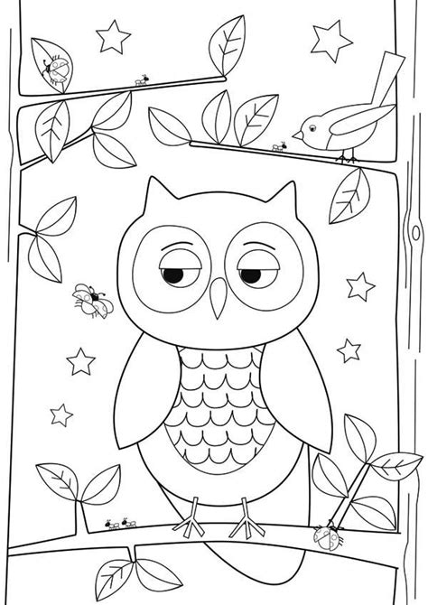 Simple Owl Drawing For Kids Download And Print Online