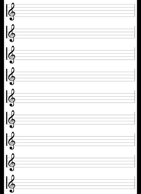 5 Best Images Of Free Printable Staff Paper Blank Sheet Music Blank