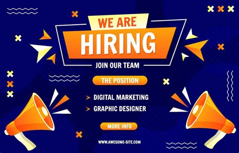 We Are Hiring Poster Template 20544262 Vector Art At Vecteezy