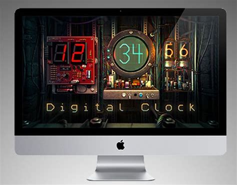 Digital Clock 3d Mac Osx 6 Horloges Digitales Animées En Fond Decran