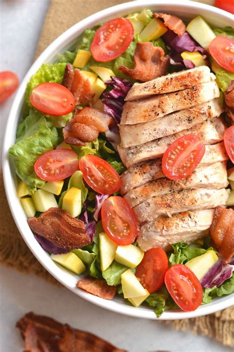 Enjoy it as a summer dinner that requires no cooking! BLT Grilled Chicken Salad {GF, Low Cal Paleo} - Skinny ...