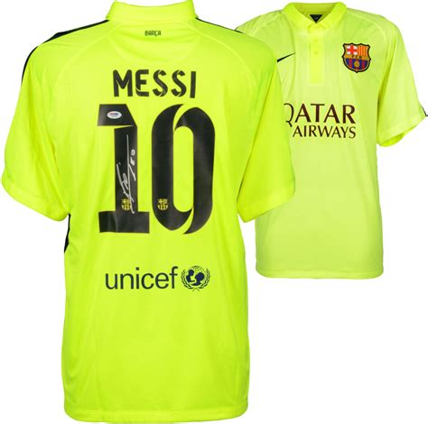 Lionel Messi Barcelona Autographed Green Jersey