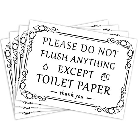 Buy 4 Pcs 3 X 4 Inch Small Elegant Funny Toilet Sign Please Do Not