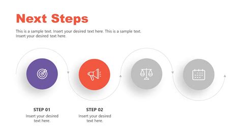 Next Steps Sequence Powerpoint Template Slidemodel