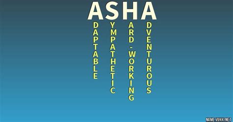 The Meaning Of Asha Name Meanings