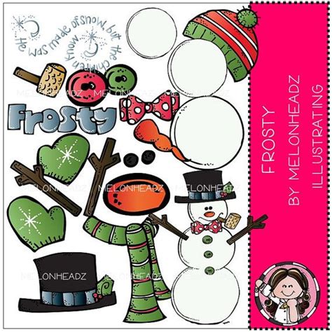Build A Snowman Clip Art Frosty Etsy Art Bundle Clip Art Melonheadz