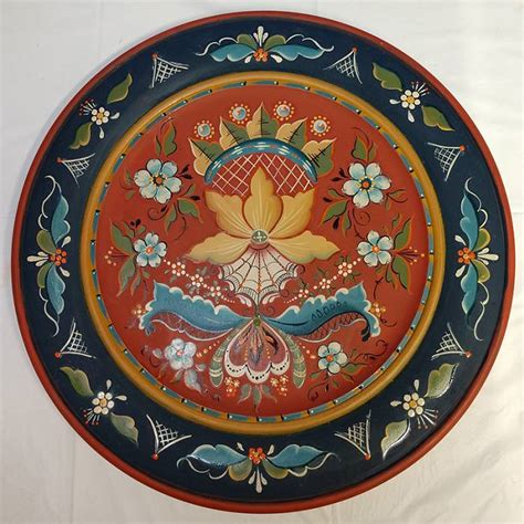 Rosemaling Online Course Hallingdal Style Plate