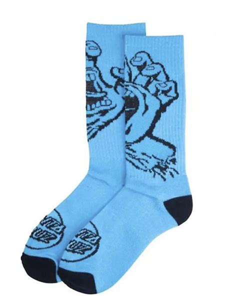 Santa Cruz Screaming Hand Mono Sock Cyan Socken