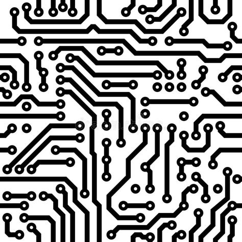 Seamless Texture Circuit Board Stock Vector Illustration Of Concept