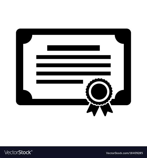 Diploma Certificate Award Icon Royalty Free Vector Image