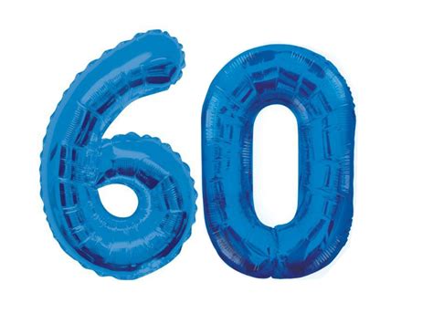 Giant 60th Birthday Party Number 60 Foil Balloon Helium Air Decoration