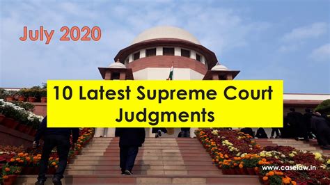 Maybe you would like to learn more about one of these? 10 Latest Supreme Court Judgments July 2020 - YouTube