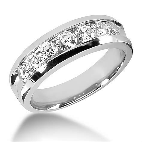 1 Carat Channel Set Diamond Mens Wedding Band Ring
