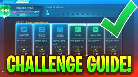 The challenge league is fully professional. HOW TO COMPLETE WEEK 1 CHALLENGES ON ROCKET LEAGUE ...