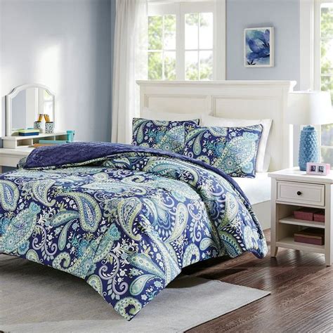 Olliix By Intelligent Design Melissa Purple Twin Reversible Comforter
