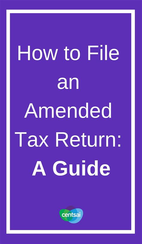 This article will highlight a good chunk of the basics on how to do your taxes. How to File an Amended Tax Return: Your Guide | CentSai in 2020 | Tax return, Make more money ...