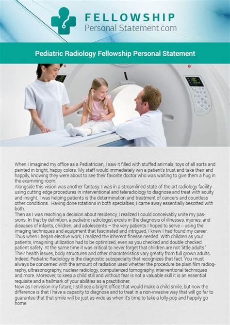 Getting Accepted Into The Pediatric Radiology Fellowship Program You