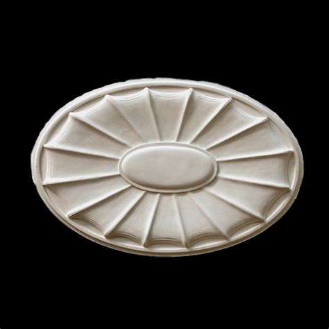 This collection includes both wood and urethane medallions in an array of styles and designs. Oval Plaster Ceiling Medallion Designs by Chadsworth Columns