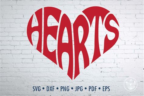 Hearts Cut File Heart Word Art