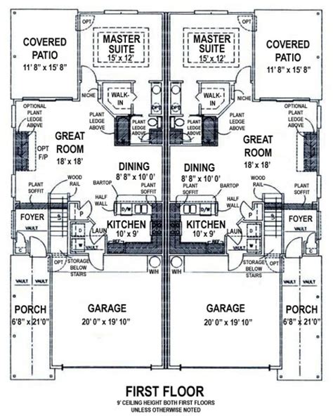 Multi Plex Plan H1603a Duplex Colonial