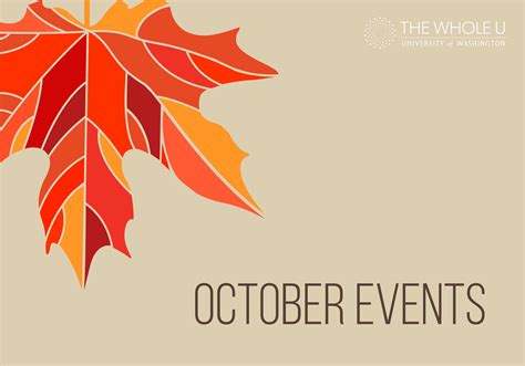 9 October Events | The Whole U