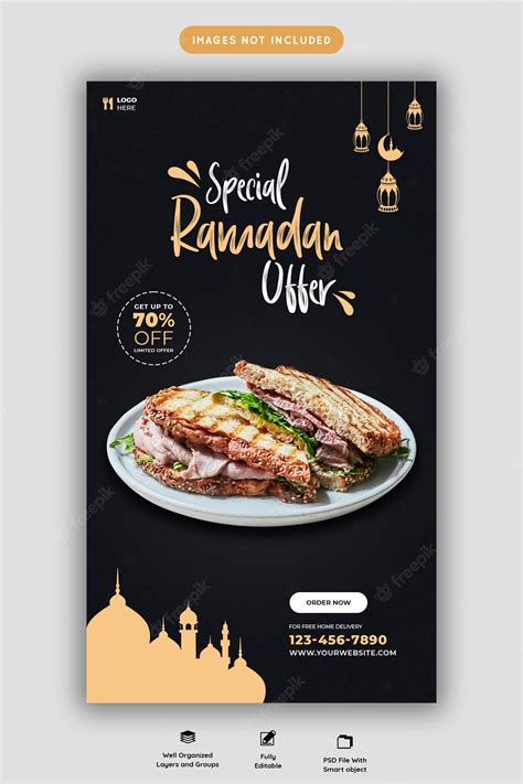 Premium Psd Special Ramadan Food Banner Template