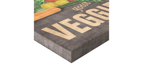 Eat Your Veggies Kitchen Wall Decor Art Canvas Print Zazzle