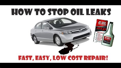 How To Stop Oil Leaks On 2006 Honda Civic Fix Engine Oil Leak Youtube