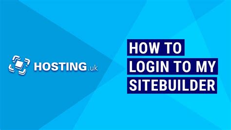 How To Login To Your Sitebuilder Hostinguk Youtube
