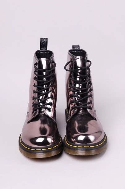 Shoes Boots Grunge Fashion Drmartens Metallic Shoes Drmartens